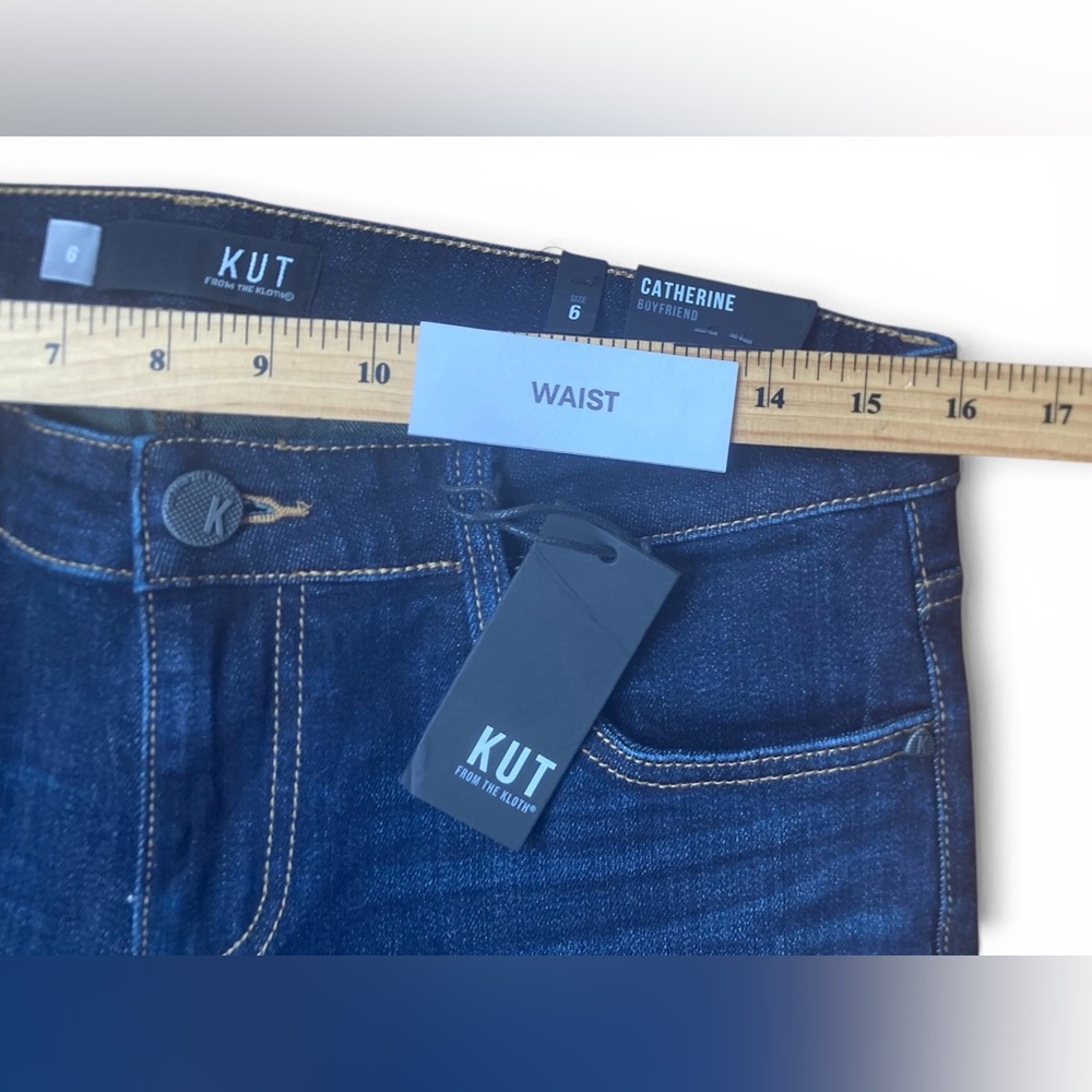 Kut from the Kloth Women’s Catherine Boyfriend Jeans Size 6 NWT Cropped Denim - Picture 5 of 9